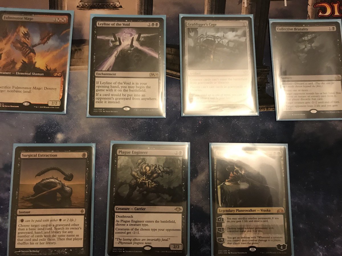 halfie44's tweet photo. To all those asking for my list and for sb, overall deck felt great! Once Gaak is gone I feel modern will be a fun place to battle!
Sb numbers
3 mage
2 plague
4 leyline
2 surgical
2 brutality https://t.co/ubB2QDitIx