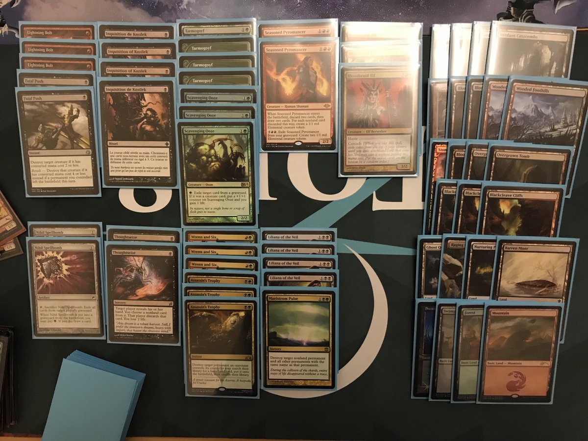 halfie44's tweet photo. To all those asking for my list and for sb, overall deck felt great! Once Gaak is gone I feel modern will be a fun place to battle!
Sb numbers
3 mage
2 plague
4 leyline
2 surgical
2 brutality https://t.co/ubB2QDitIx