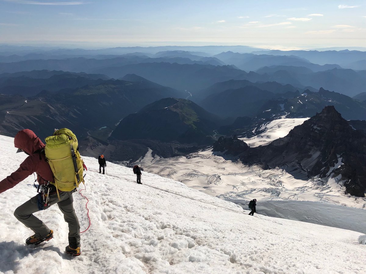 ryanjmullenix's tweet photo. Rainier summit climb with the legendary Dave Hahn. An emotional reinforcement that I must ensure this magical place lives on for my kids... and their kids... and their kids. In our connected world, leave no trace isn’t bound by time or location. #rainier #leavenotrace https://t.co/JRqYi4aLYz