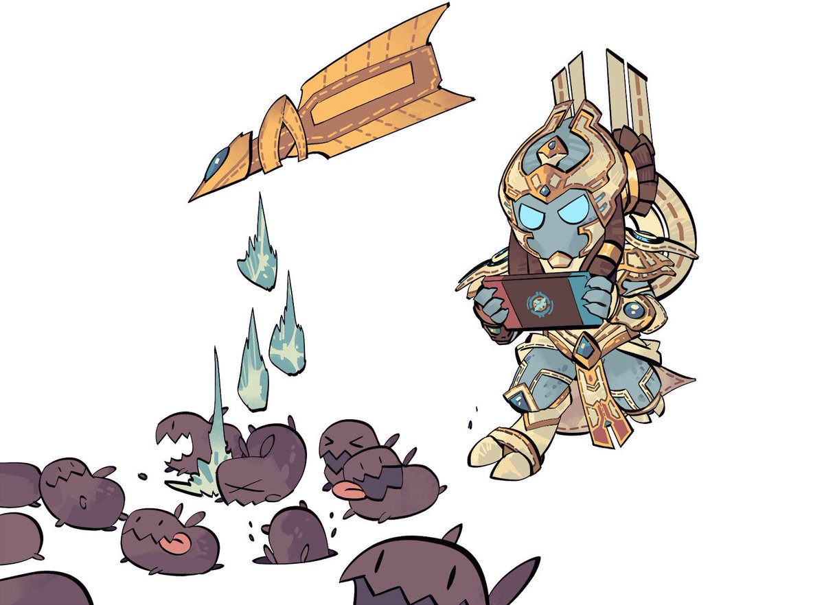 DuxTblake's tweet image. 【摸个最近的心头好】最近重新打星际……发现大主教太可爱了1555551摸摸自愈一下，带上坚果一起玩🤣🤣🤣#fanart #Artanis #Alarak #Starcraft