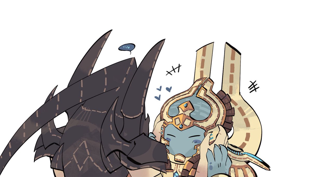 DuxTblake's tweet image. 【摸个最近的心头好】最近重新打星际……发现大主教太可爱了1555551摸摸自愈一下，带上坚果一起玩🤣🤣🤣#fanart #Artanis #Alarak #Starcraft