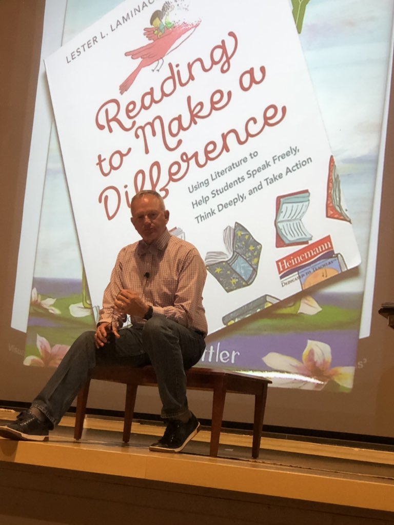 karengbeaman's tweet photo. Yes it does! Awesome morning with the legendary @lester_laminack @ColumbiaARC #readingmakesadifference #lovingliteracy https://t.co/2HrizxyOHQ
