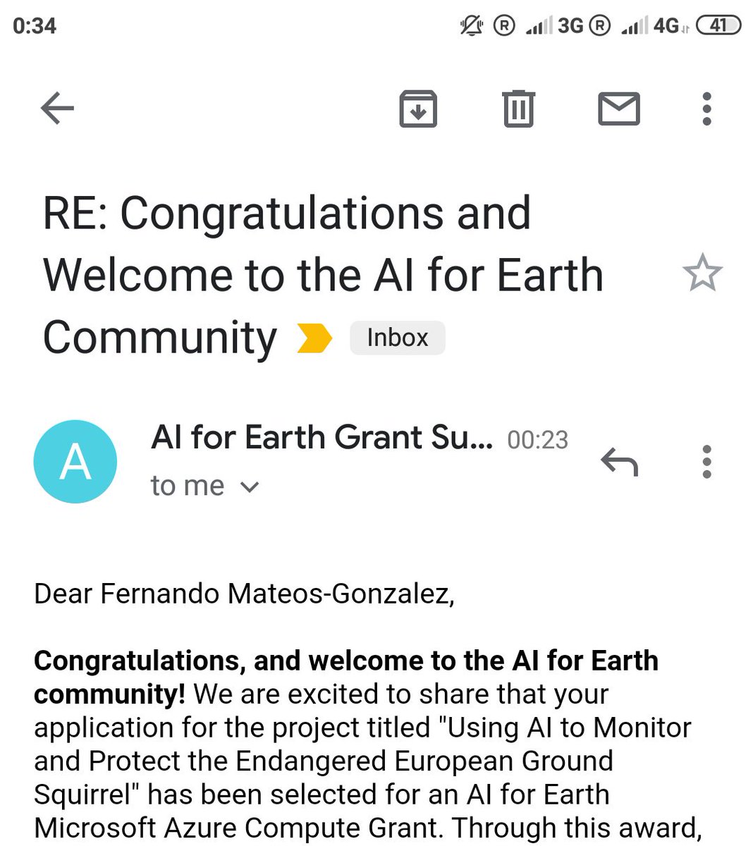 Bioblogo's tweet photo. Thank you for supporting our work, @Microsoft! Looking forward to starting our AI fuelled project! 💪
#AI4Earth #Conservation @AlkaWildlife https://t.co/6ZG0HJfheu