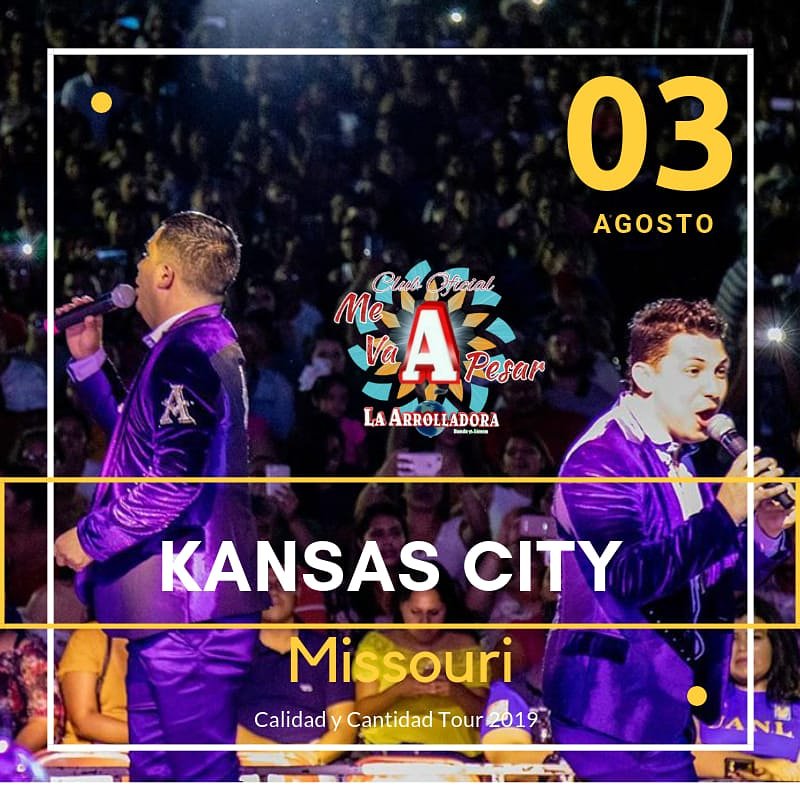 MeVaPesarPuebla's tweet photo. Hoy 0⃣3⃣ de AGOSTO Llega La Gira 2019 🙌🏼 #CalidadyCantidad 😎
 al " KANSAS CITY "🔴 
Donde La Banda #1 De México y Estados Unidos #LaArrolladoraBandaElLimon 🍋 Interpretará Todos Sus Éxitos 😍

Ven y Vive Una Experiencia 💯% Arrolladora!!! #CFansMeVaAPesar 🤠
#NuevasExperiencias https://t.co/PbyotHD2aG