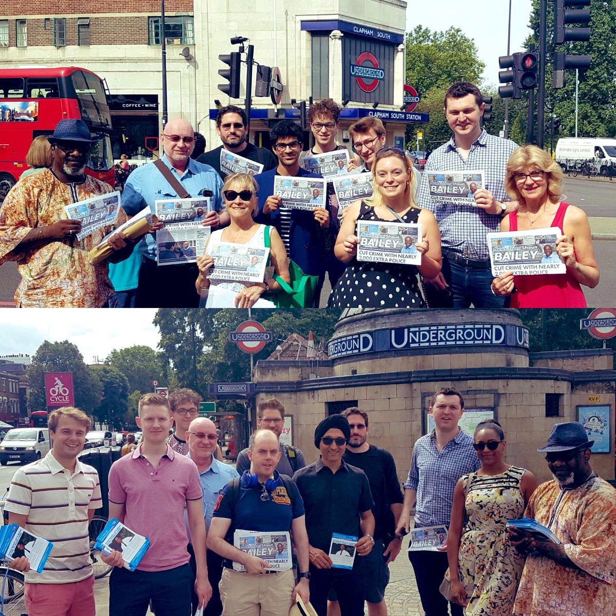 Fantastic <a href="/Conservatives/">Conservatives</a> teams out in #Clapham today, making sure residents will be voting for me, <a href="/GLAConservative/">GLA Conservatives</a> and <a href="/ShaunBaileyUK/">Shaun Bailey</a> in May 2020. #backbailey2020 #ginn2win #torycanvass #londonelects