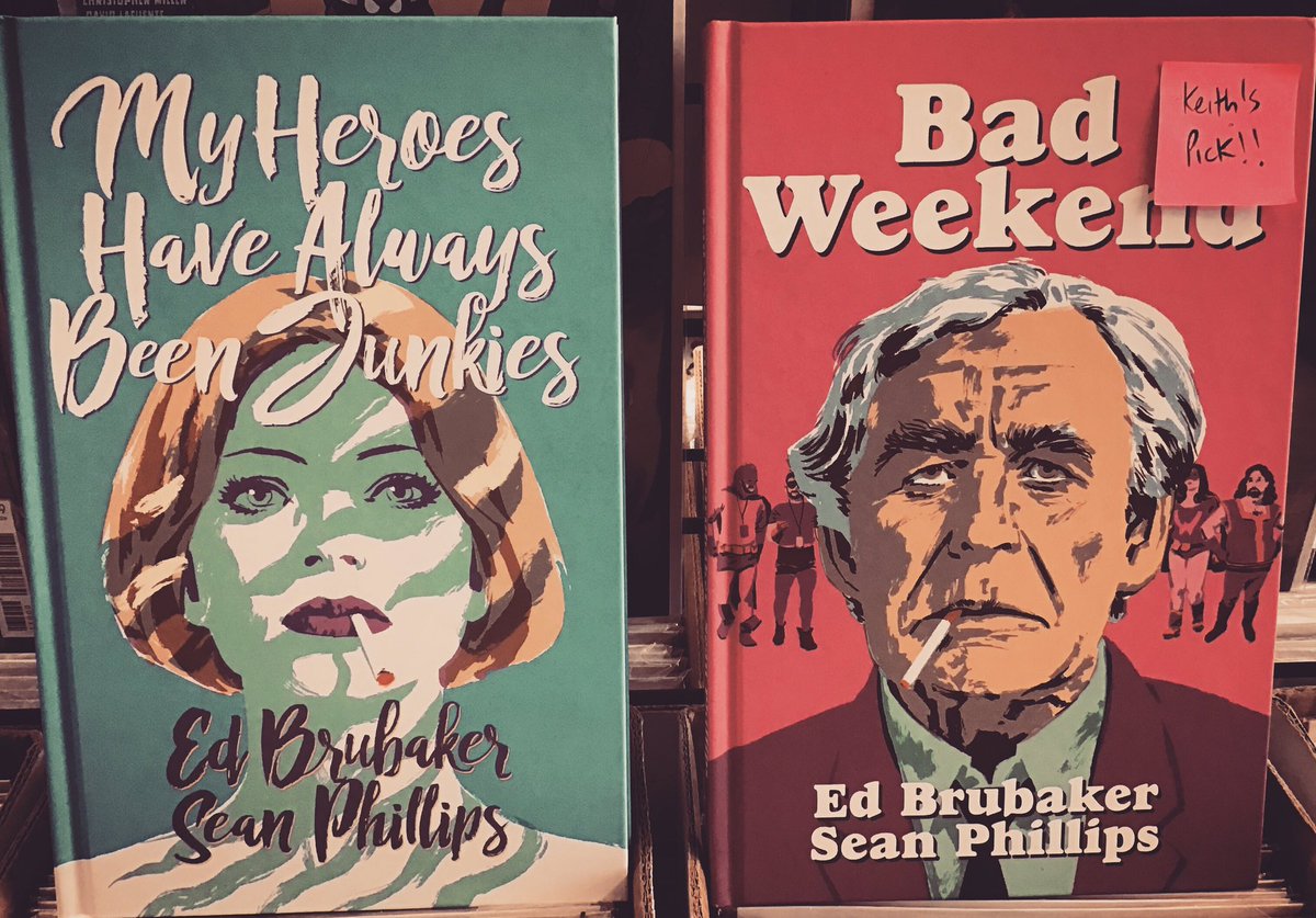 Here at the shop we have a graphic novel club, free to join, buy 7 and get the 8th for free. We add up your total spent divide by 7 and that’s your credit. This weekend,you get 1.5 credits on these amazing Criminal HC’s by Brubaker and @seanpphillips. #nerdcorehamilton #crimepays