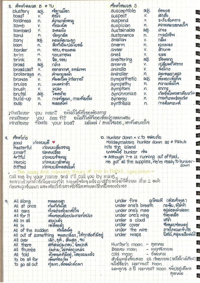 summeron_planet's tweet image. สมุดจดศัพท์ Part1 ตั้งใจว่าจะทยอย Scan เก็บไว้คิดว่าเล่มนี้น่าจะแบ่งได้สัก 4 Part เพราะถ่ายจากกล้องมือถือบางทีก็ไม่ชัด เนื้อหาอัพเดตจะอยู่หน้าหลังๆนะคะ 🙂
(1) Credit content จากครูพี่แนน,ครูพี่นุ่นEnglishafternoonz,เก่งภ.อังกฤษแบบเด็กจบนอก