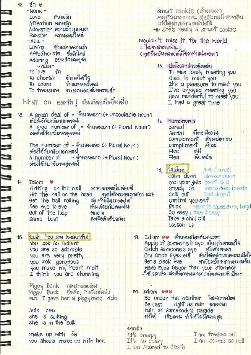 summeron_planet's tweet image. สมุดจดศัพท์ Part1 ตั้งใจว่าจะทยอย Scan เก็บไว้คิดว่าเล่มนี้น่าจะแบ่งได้สัก 4 Part เพราะถ่ายจากกล้องมือถือบางทีก็ไม่ชัด เนื้อหาอัพเดตจะอยู่หน้าหลังๆนะคะ 🙂
(1) Credit content จากครูพี่แนน,ครูพี่นุ่นEnglishafternoonz,เก่งภ.อังกฤษแบบเด็กจบนอก