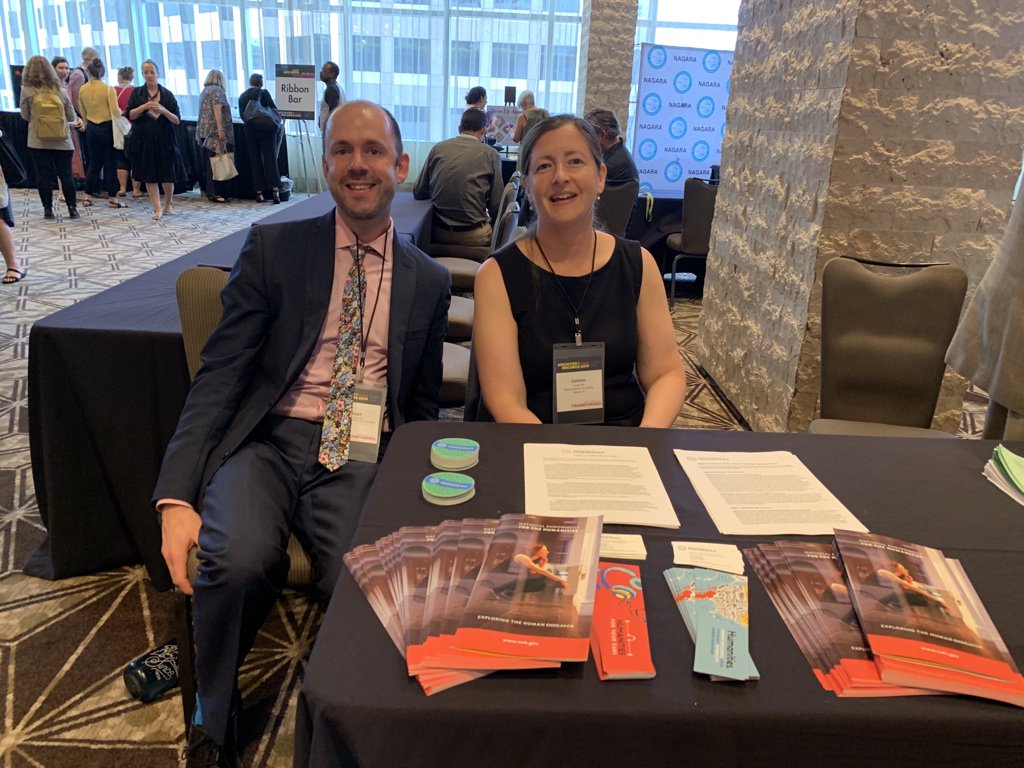 Interested in learning about <a href="/NEHgov/">National Endowment for the Humanities</a>  grant funding opportunities? Program officers will be at the funders table near registration. Stop by with questions and project ideas about research, education, training, infrastructure, digitization, assessments, and more! #SAA2019