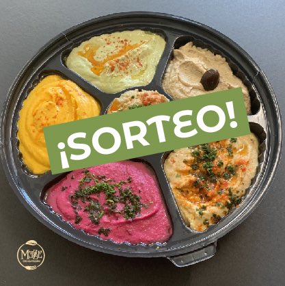 mezzedeli's tweet photo. ATENCIÓN ⚠️ ¡Estamos sorteando una riquísima picada de #hummus de sabores! ⚠️ link para participar en Instagram: https://t.co/Fp0GqoZEFV (y duplicás chances si participas en facebook también)
#Sorteo #ComidaMediterranea #ComidaArmenia #ComidaArabe #Hummus #Mutabel #ComidaGriega https://t.co/70YpXG9dmL