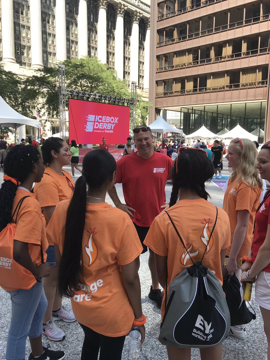 PaulJElsberg's tweet photo. ComEd CEO Joe Dominguez gave a pep talk to eventual #IceboxDerby champs Orange Flare before the big race. And two of that teamβs biggest fans got to meet them afterward. https://t.co/JXJqI5Tcei