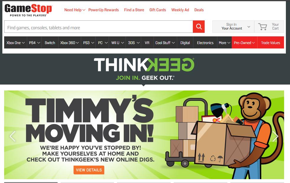 Postsemreh's tweet image. Well.. There's another cool geek retailer ruined..
#ThinkGeek Marries #GameStop