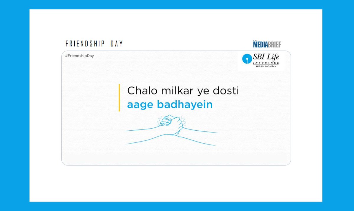 PavanRChawla's tweet image. With Friendship Day round the corner, SBI Life Insurance has adopted a very smart way of reaching out to not just its own customers, but also those of every one of its competitors – by tagging the official Twitter accounts of each.  ##MainSeHum #BajajAlli mediabrief.com/smart-friendsh…