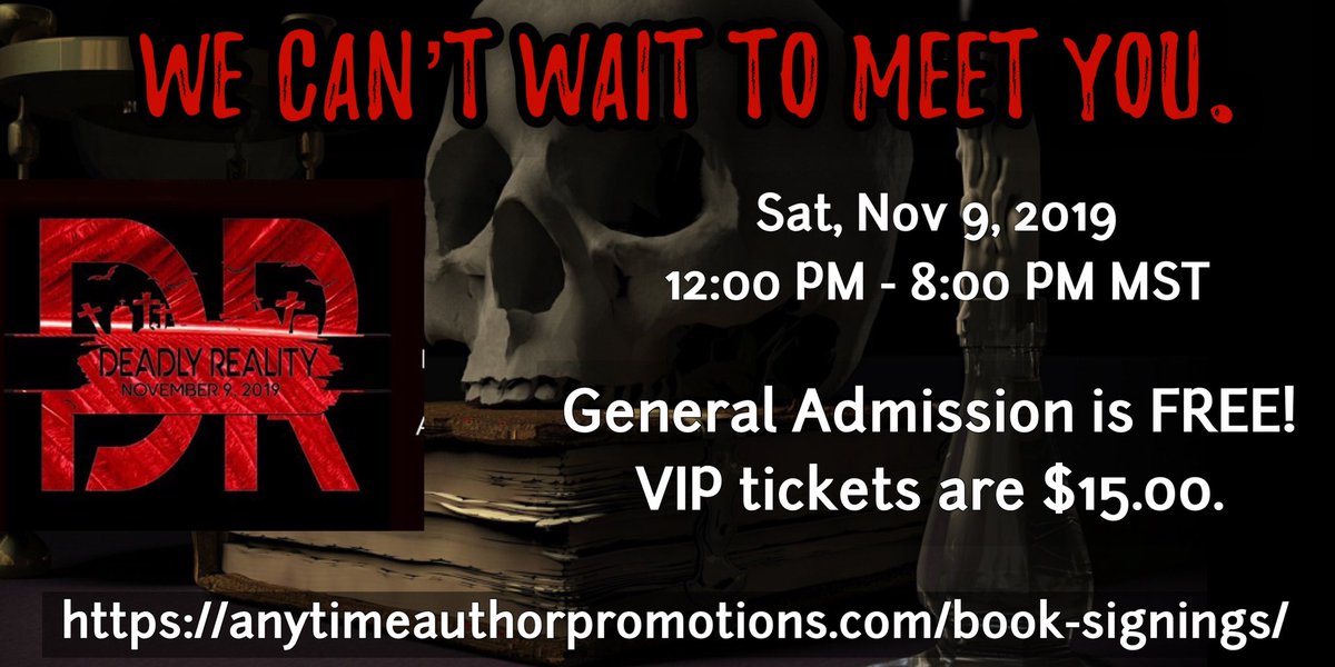 KathyLynnCross's tweet photo. Deadly Reality Book Signing Anthology.
Nov 9, 2019 @ the Stanley Hotel in Colorado.
General admission is free, VIP tickets are $15. 
Hope to see you. xx
@AAP_ABS @WatchJaneWrite @GKCurryAuthor @tdanielauthor 
@TKeeferAuthor @tcbrzostowicz @tmayhew @MichaelaLCane #attendingauthors https://t.co/5hqNPGbzYM