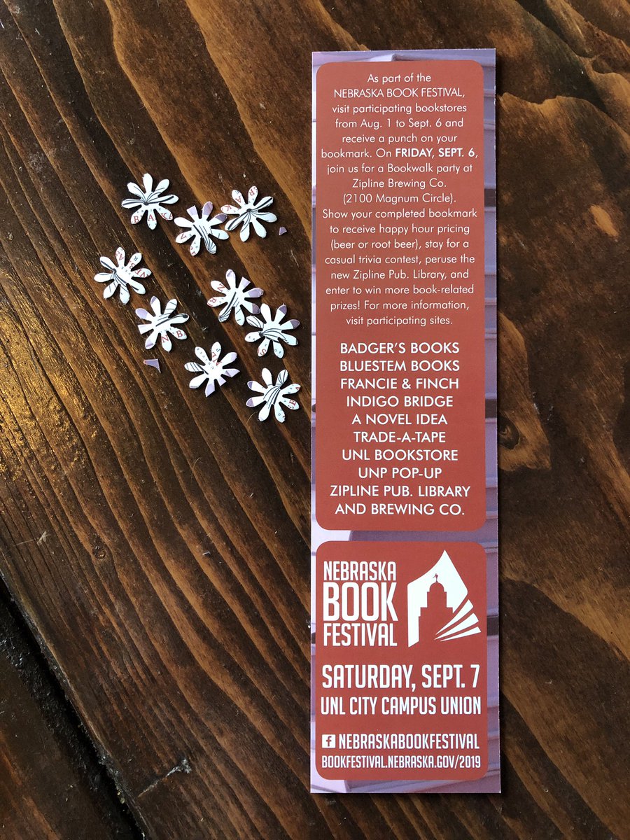 UnivNebPress's tweet photo. People are bookwalking today! Visit @WhiteElmBeer today until 2:00 to get your bookmark punched for the #NEBookFest Bookwalk! #LNK https://t.co/02Aoy76GeT