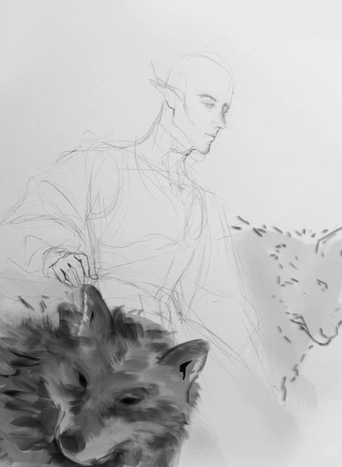 am i attempting another solas drawing? yes, yes i am. 