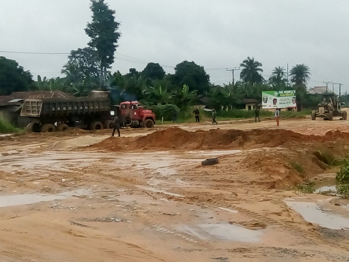 UKELGC's tweet photo. Ukwa East Local Government ably led by Hon Ossy Nwamuo is responsive to the plight of our people, so have embarked on palliative construction to improve economic activities in our region despite the heavy rains lately.
It will extend to other areas soon. https://t.co/hm2o8Vfiqm