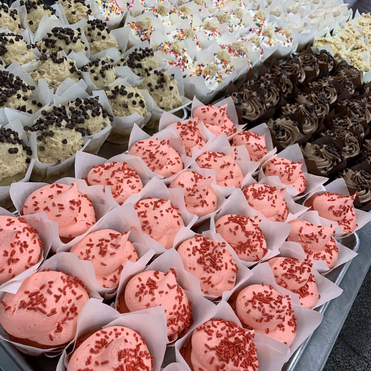ThatOneCupcake's tweet photo. So many cupcakes. Happy Saturday! #thatonecupcakeplace https://t.co/kmoHwgLkh4