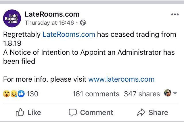 MontaubanSA's tweet photo. This week, LateRooms ceased trading and there’ll be many people who’ll have lost their money and holiday which is all more reason why you should book your Accommodation direct with the property. Not only is your money more secure but you’ll probably get a better rate #bookdi… https://t.co/T9YhrugSBS