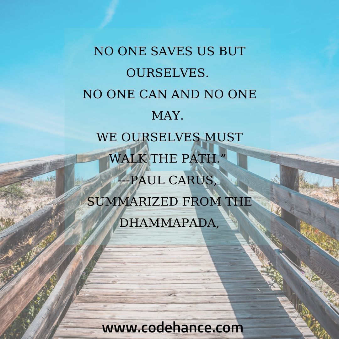 codehance's tweet image. &quot;WE OURSELVES MUST WALK THE PATH.”