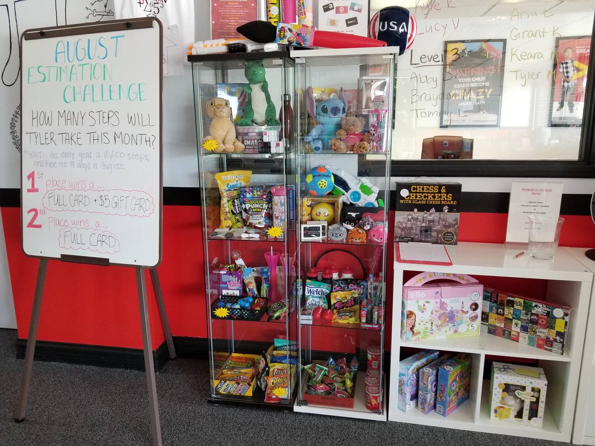 WaucondaMath's tweet image. Our rewards cabinet is restocked and waiting.  #mathrewards #learnandearn