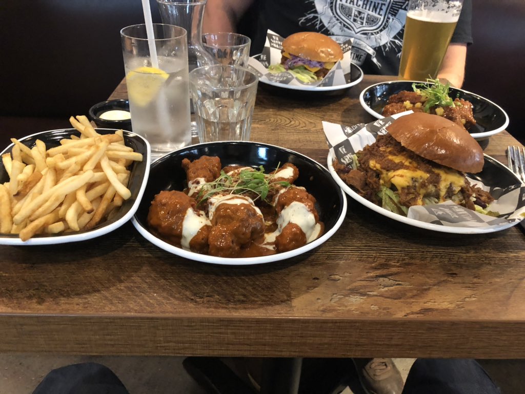 forde's tweet photo. It’s been a long, long time since the last #fordevsfood I’m not built like I used to be... @WeServeHumans 8/10 think the food may just win this fight... https://t.co/cndGvWVLJG