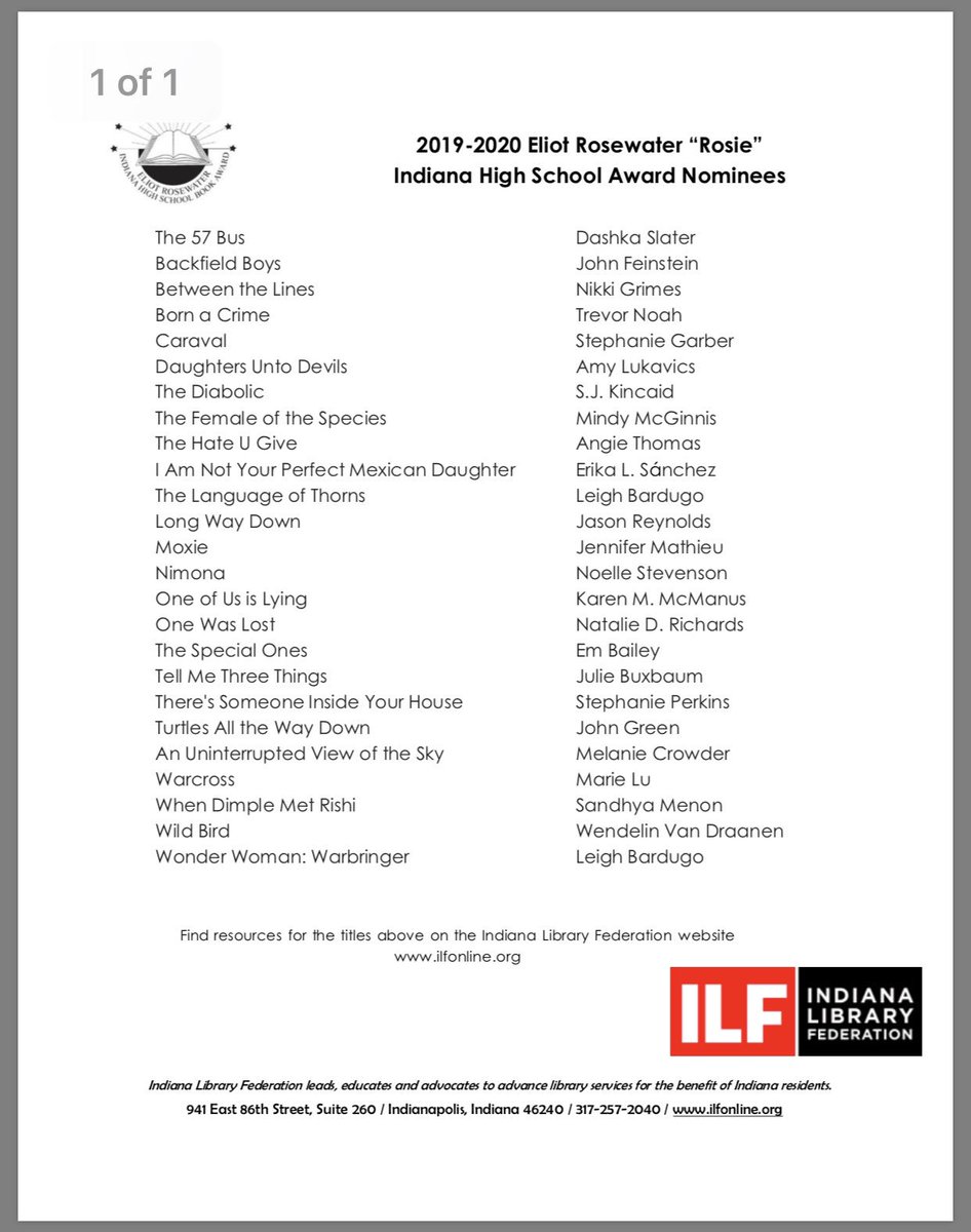 MrsCarlino's tweet photo. Each year, our secondary book clubs read the books on the Eliot Rosewater list put out by @ilfonline &amp; all @BDU_Scholars are encouraged to join! Check out what we are reading here: https://t.co/vasjbVUAcG #wearewayne staff can participate too &amp; use the #waynereads hashtag! https://t.co/4kAWUunbDX