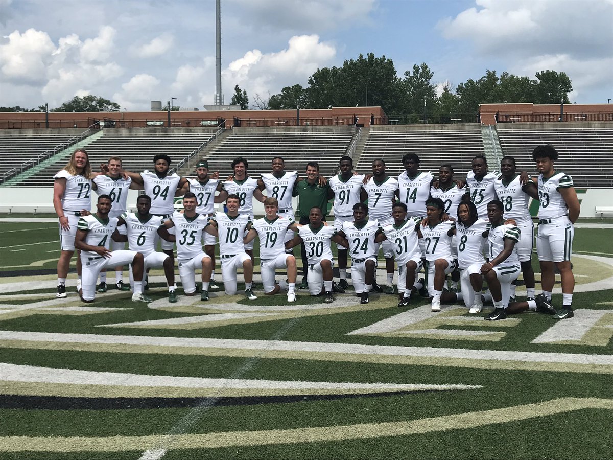NCGridiron's tweet photo. These players played their high school football in Charlotte and decided to stay home and play college football for @CharlotteFTBL. #NCCFB #QueenCityNiners https://t.co/ULlZ8Xel9J