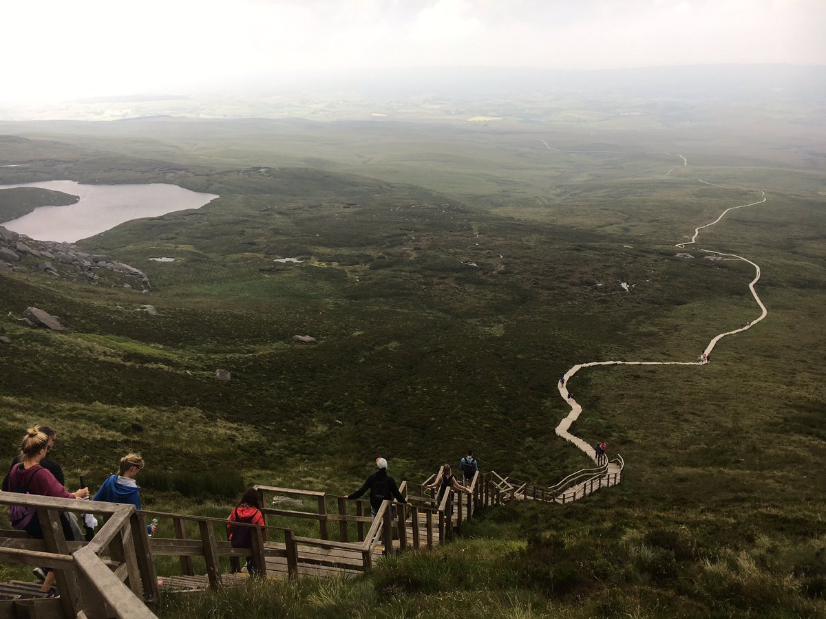 cbbarlow's tweet image. Hiked up Ireland’s Stairway to Heaven. Cuilcagh Mountain, Co. Fermanagh, Northern Ireland. #hikingIreland