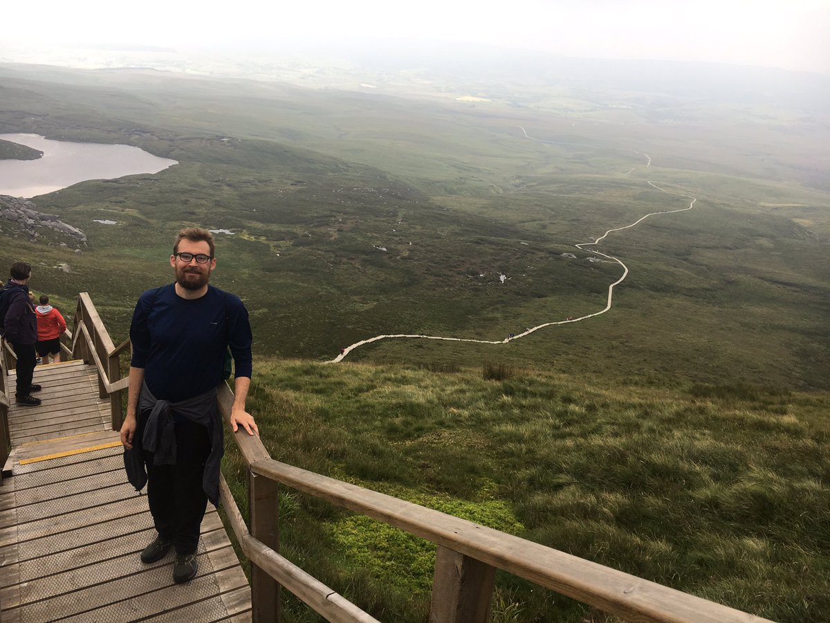cbbarlow's tweet image. Hiked up Ireland’s Stairway to Heaven. Cuilcagh Mountain, Co. Fermanagh, Northern Ireland. #hikingIreland