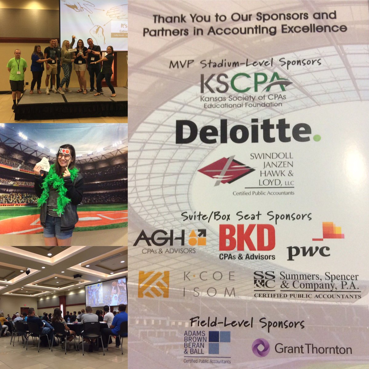 KSCPANews's tweet photo. Thank you to our generous sponsors for supporting our efforts to expand the pipeline of future accounting talent at KSCPA’s inaugural INSPIRE Business Camp! @Deloitte @SJHL_KS @AGHLC @BKDLLP @PwCUS @kcoeisom @ssccpas @KansasCPAs @GrantThorntonUS @nschamberger #KSCPAthlete https://t.co/aPzFBFAVKW