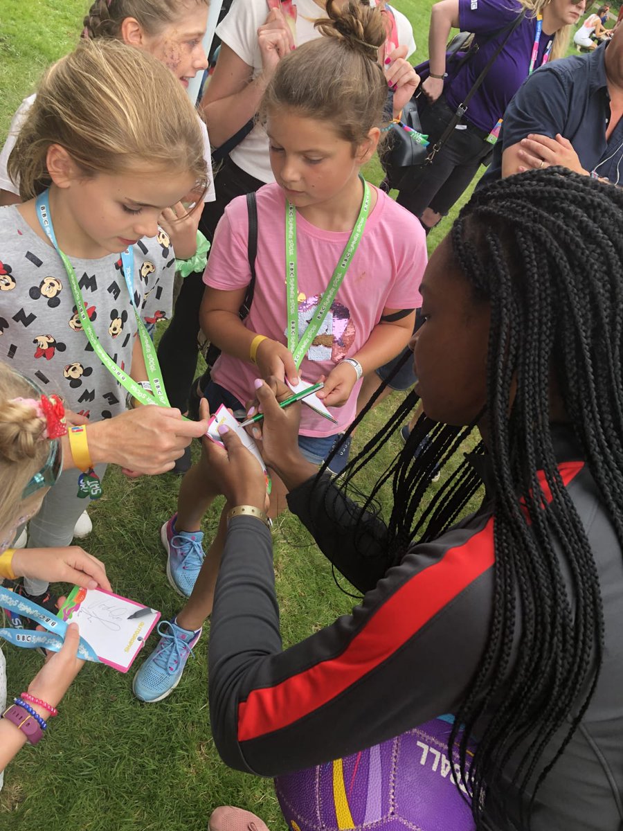 Togetherwewill3's tweet photo. What an amazing day today at The BBC Summer social so many children and adults taking part 😁  an amazing team including are together we will ambassadors and the amazing @Jodiegibsonx inspiring so many people #togetherwewill#englandnetball#netball#inspire @NDODerbyNotts 🏐😁 https://t.co/M4WMw5mMvL