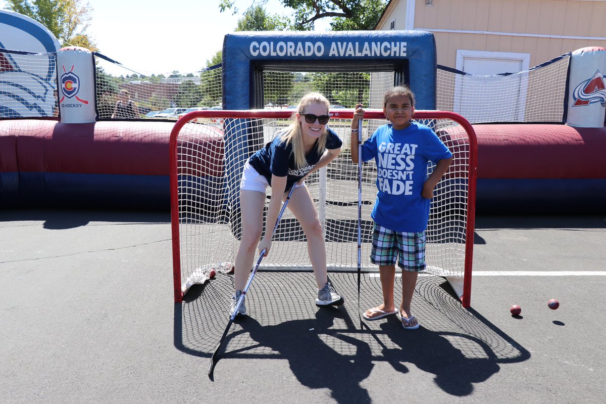 AvsYouthHockey's tweet photo. We had a great morning at the @TCAurora Back-to-School Party! #AvsGameOn https://t.co/2a5dZUMils