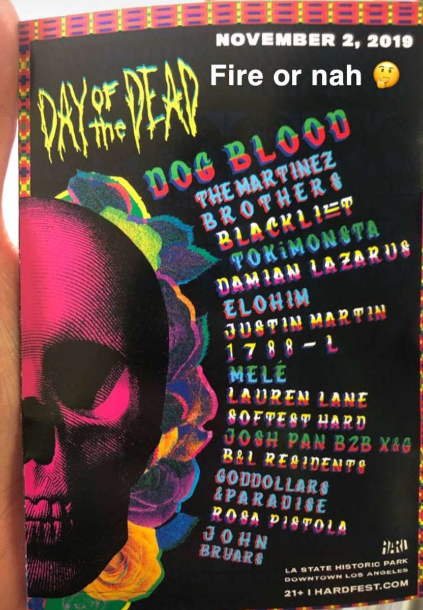 GlobalDanceGDE's tweet photo. BREAKING: HARD Day of the Dead 2019 Lineup Revealed - @Skrillex &amp; @BoysNoize to Headline as @DogBlood

Which DJs are YOU excited to see at #HARDDOTD?

BUY TIX ►https://t.co/4tLse6fajI https://t.co/yuNLMIyzg7