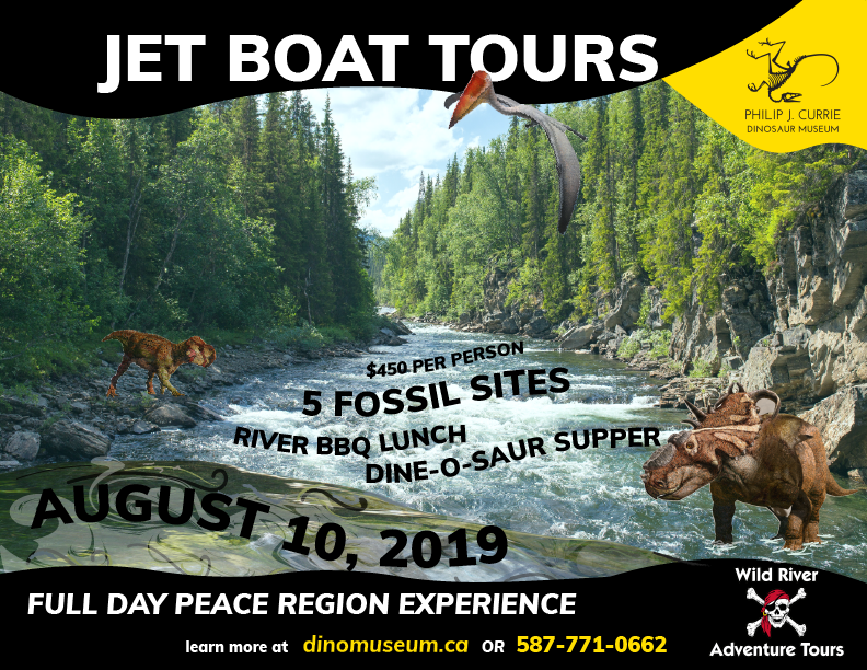 CurrieMuseum's tweet photo. This once in a lifetime excursion is coming up quick! Don't miss out on the chance to visit 5 active paleontology sites, two dinotastic meals, and a full day jet boating on the Wapiti! Limited spots available.
https://t.co/WDMEAZaKG2
#countyofgp #riverboating #gprta #palaeontolgy https://t.co/yejBYUOVHw