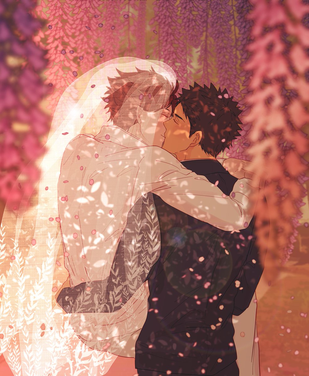 dahliadenoire's tweet image. 42RT…花嫁花婿姿の岩及 // bride&amp;amp;groom 💒💐