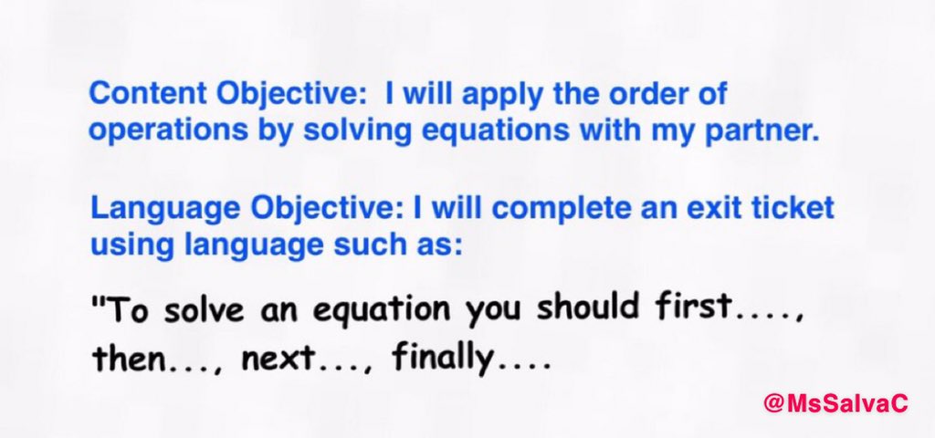 DrCarolSalva's tweet photo. I'm not asking math teachers to teach writing. I'm asking math teachers to use writing to teach math. All Ss will learn your math better. #mathchat #ellchat #ells https://t.co/C0xxLIAzIl