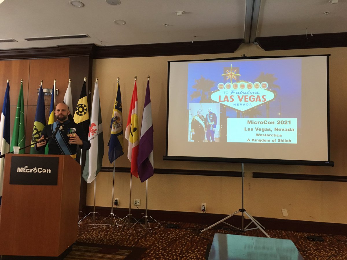On July 20, at #MicroCon2019 <a href="/MicroCon2019/">MicroCon2019</a>, it was announced that #Westarctica <a href="/Westarctica/">Westarctica</a> will host MicroCon2021 in Las Vegas! The international micronational community is continuing to up its game! Awesome! Looking forward to it!