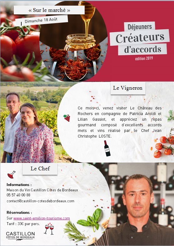 Venez vous régaler au château des Rochers pour un repas convivial🌞🌼
Réservez avant le 14 août sur bit.ly/2RTFbqB
Château des Rochers : Le Bourg - 33350 Belvès de Castillon
#castillon #castilloncotesdebordeaux #achacunsoncastillon #vinsdebordeaux #girondetourisme