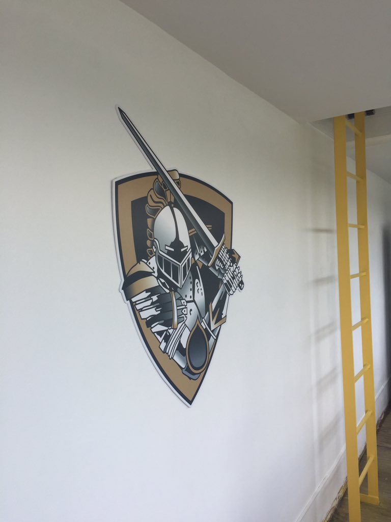 ERHSFB's tweet photo. Shout out to our friends @graphics_direct for making our wall sign for the new press box!!! Want to add some color to your room or office hit them up! https://t.co/vZVlwPKnTI