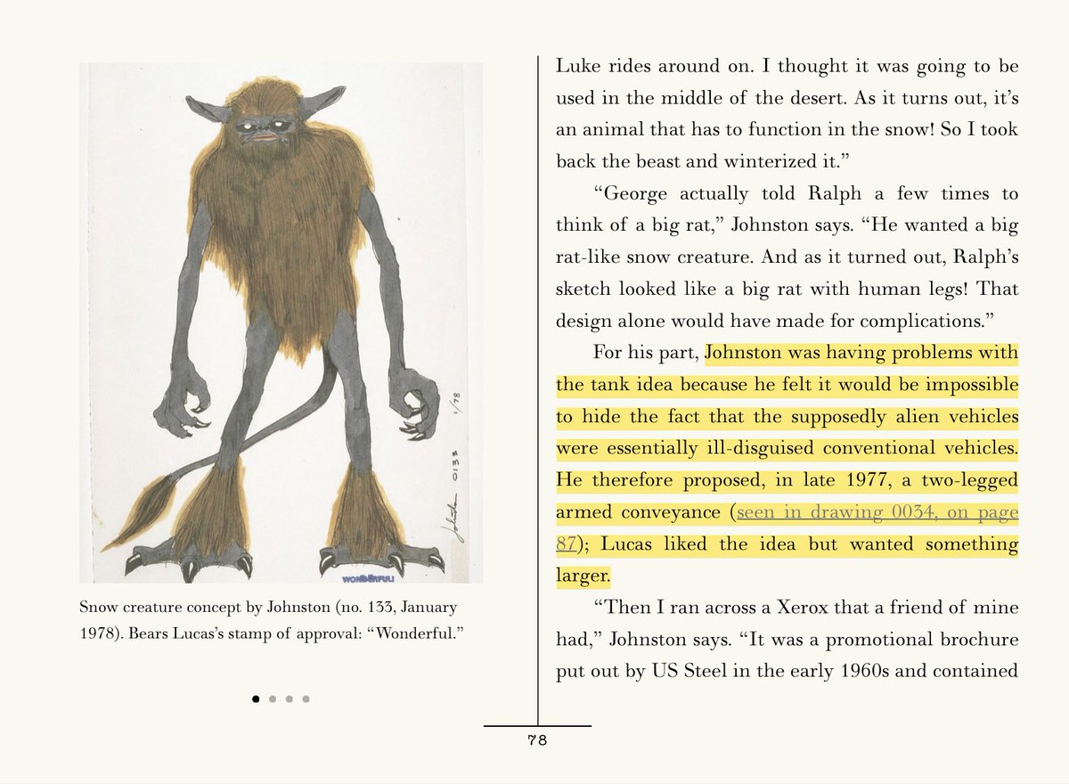 Star Wars MythbustersImperial AT-AT walkers in  #EmpireStrikesBack were inspired by Oakland container cranes1. In late-1977,  @ILMVFX art director Joe Johnston proposed a two-legged walking tank to replace wheeled or treaded tank concepts for the Hoth battle #StarWars