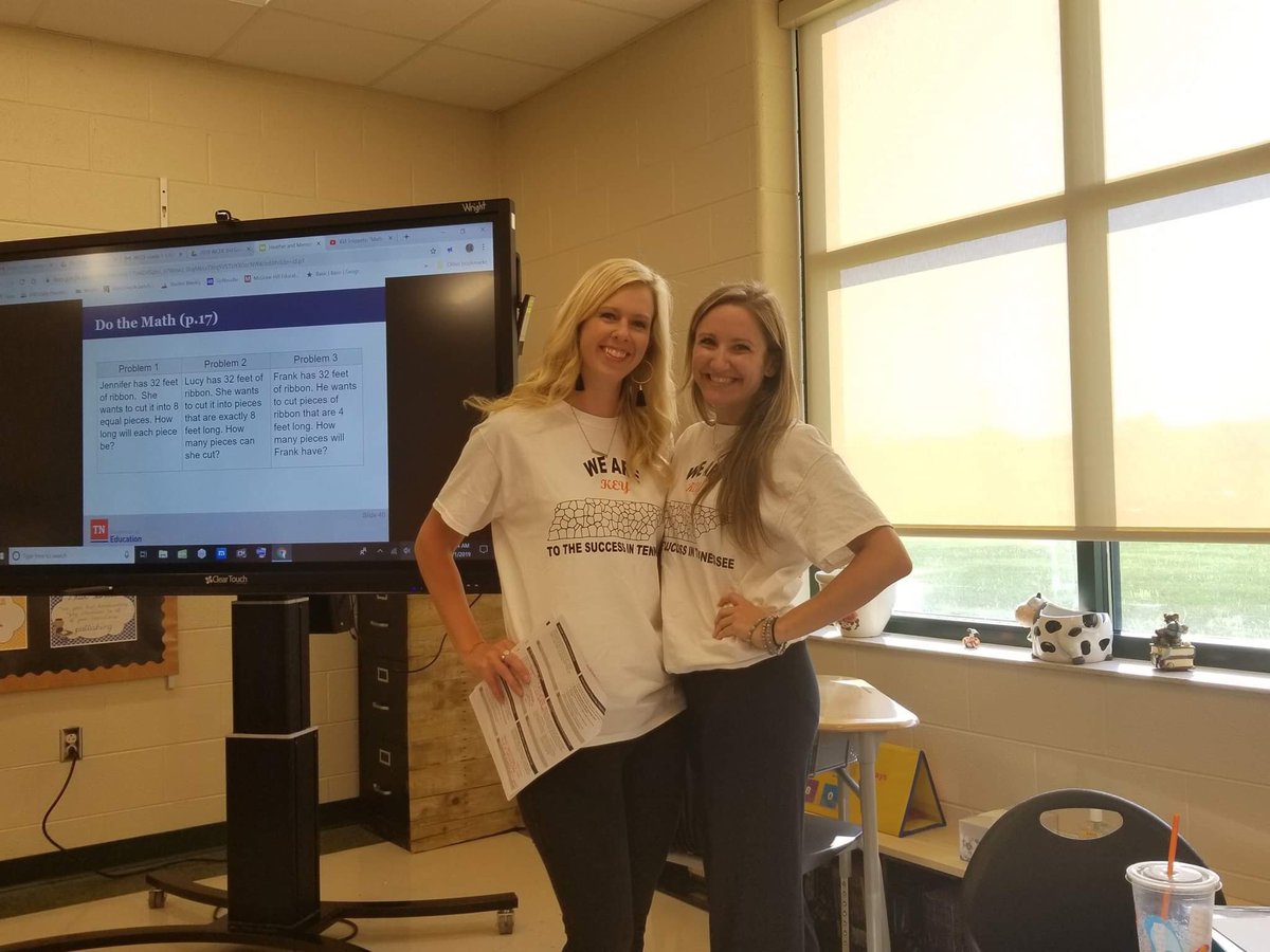 mer_redman's tweet photo. Such a busy&amp;exciting week preparing for a new school year! Loved  presenting w/ @HeatherMJeffers at our @WCDE_TN Math KEY training&amp;watching our engaged participants dive deeper into the standards! Also, @Honeycutt4 has now hooked me on Bitmojis 💁‍♀️ It’s going to be a great year! https://t.co/yJrTxcANyy