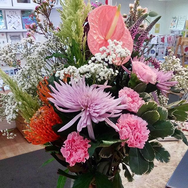 In love with my flowers from @glasshouseflorals 😍
.
Reposted from <a href="/handmadenotts/">Handmade Nottingham</a> -  Huge thank you to @glasshouseflorals for popping up in our window today! And for arranging these beautiful flowers for me! 😍
We've got some small bunches available to buy in store tomorrow in…