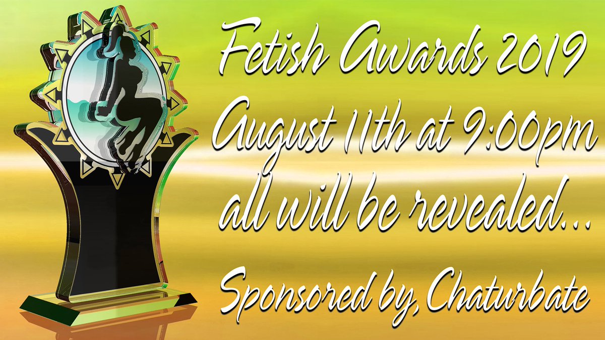 FetishAwards's tweet photo. The #FetishAwards are ONE WEEK from today! 

Get ready to find out who all of the #FetishFavorites are LIVE on Sunday, August 11th! https://t.co/StfqrO4Vkq 

Sponsored by, @Chaturbate ❤️ https://t.co/8T2JJeJRjh