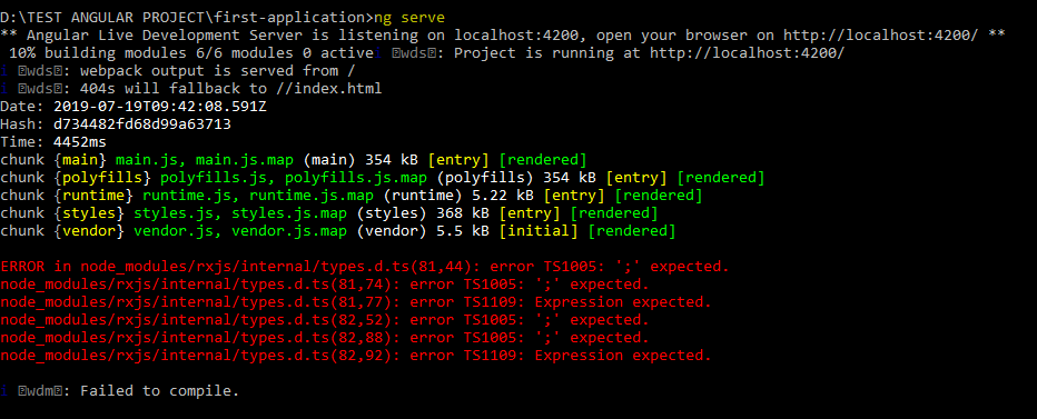 icodebaba's tweet image. Full Error :
ERROR in node_modules/rxjs/internal/types.d.ts(81,44): error TS1005: ';' expected. node_modules/rxjs/internal/types.d.ts(81,74): error TS1005: ';' expected. node_modules/rxjs/internal/types.d.ts(81,77): error TS1109: Expression expected. icodebaba.com/error-in-node_…
