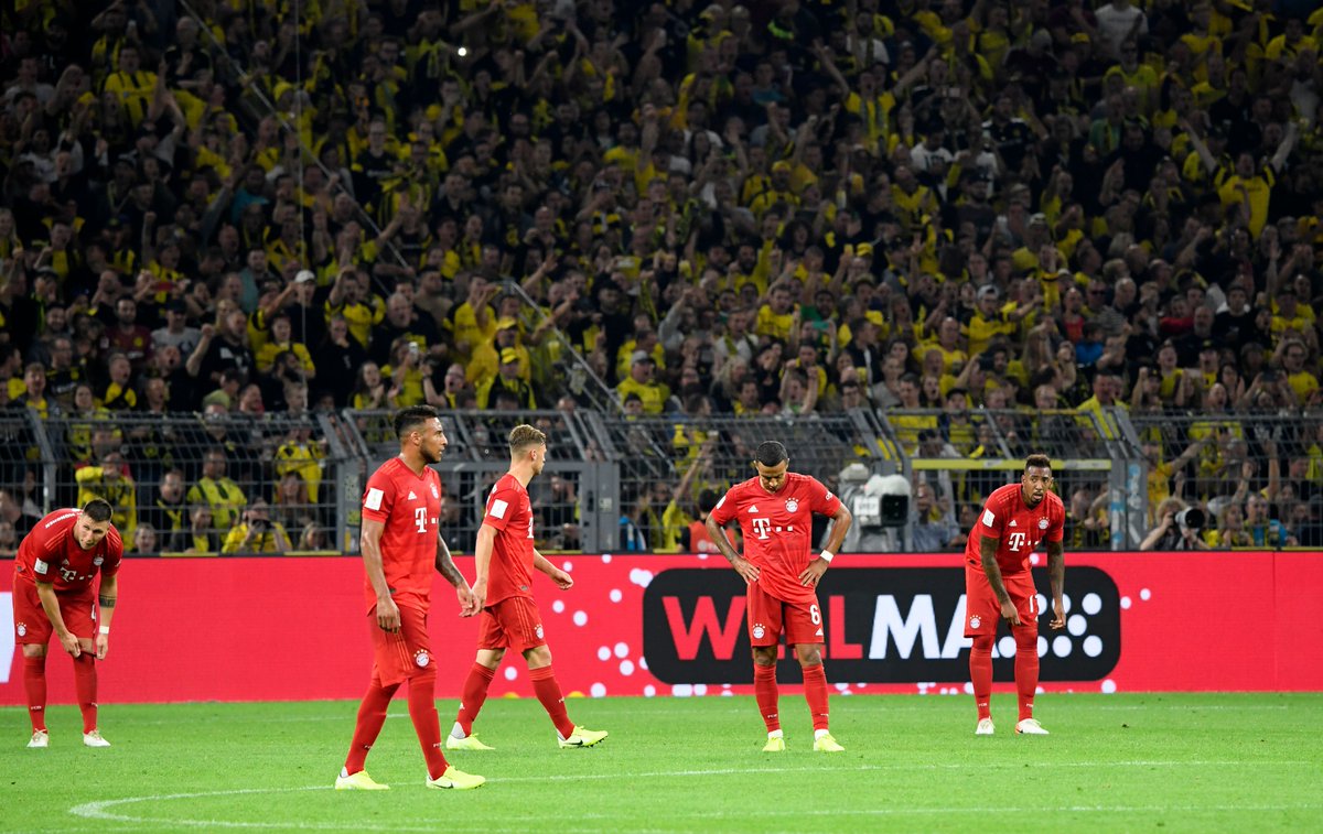 goal's tweet image. What’s that thing called? Losing? Looks like Bayern aren’t used to it 🤭

#BVBFCB