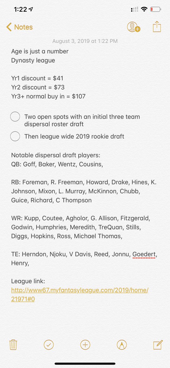 JordanScottKick's tweet photo. Looking for two dynasty owners to join a 12-team dynasty league: discounted year 1 ($41) and year 2 ($73) buy in. 3 total team dispersal draft then league rookie draft. https://t.co/0xkrSAKvZZ #dynastytrades https://t.co/3ADJ8tJiCY
