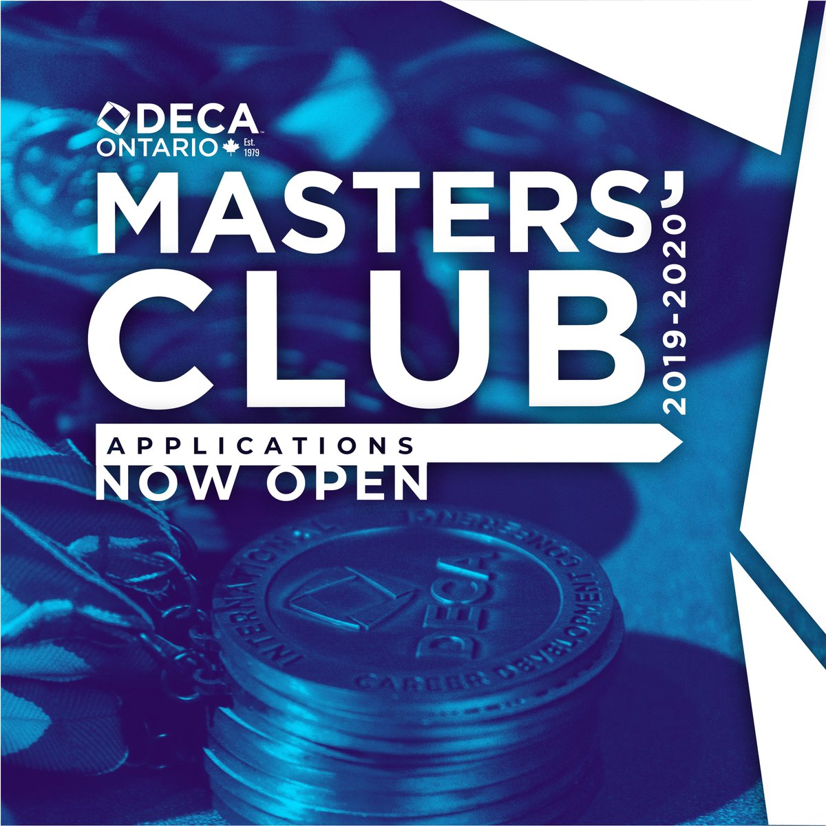 DECA Ontario is looking for our 2019-2020 Masters' Club! Get more information and apply at tiny.cc/mastersclub