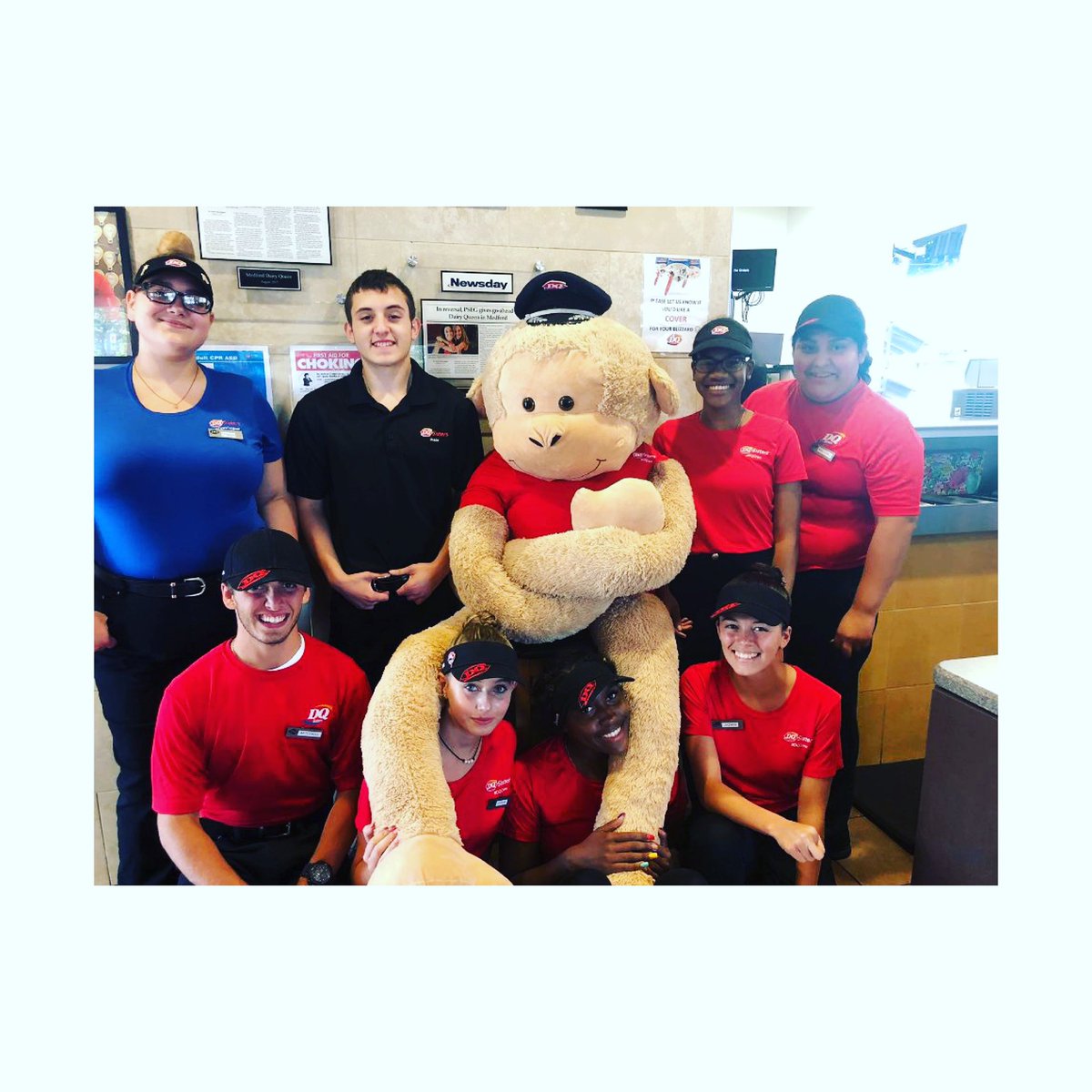 DQMedford's tweet photo. Our #DQCrew just hanging around! Come hang out with us and enjoy an awesome treat!

#DQSisters #DQofMedford #HappyTastesGood https://t.co/fcTMtF6HXa