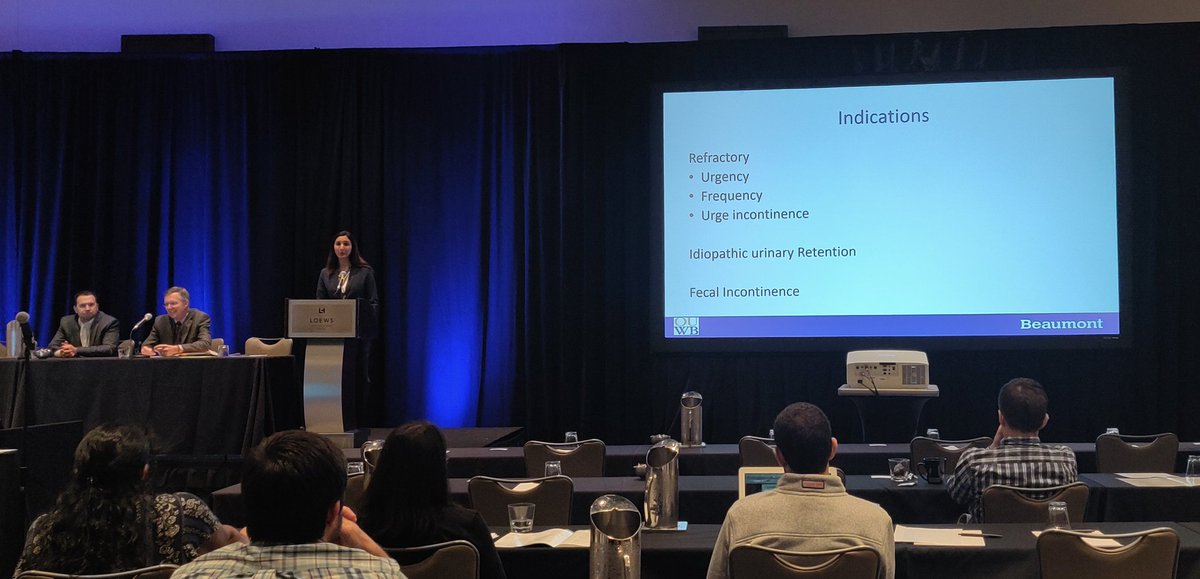 Thank you @PriyaPadmanabh6 for presenting on sacral neuromodulation at @sufuorg female urology and voiding dysfunction course for residents #SUFU19 @KHS_Urology